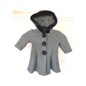 COAT,  12m,  STARTING OUT,  hooded, pom poms